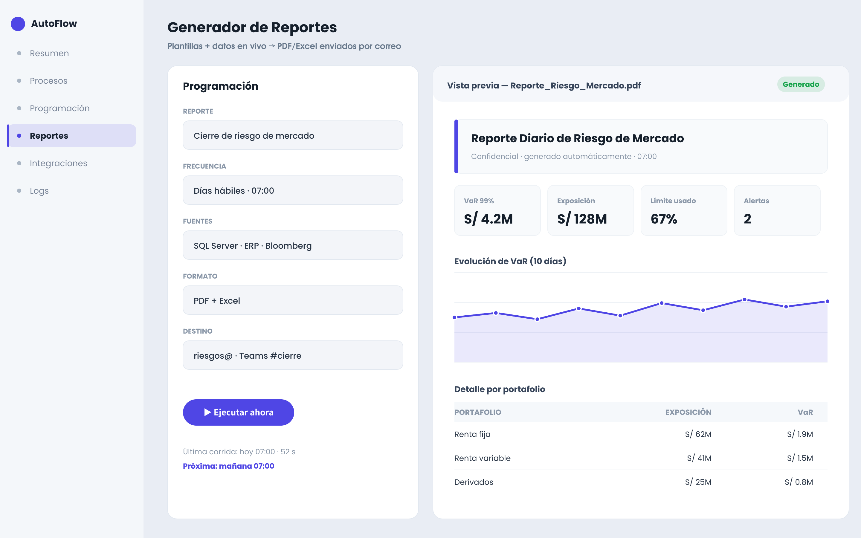 Generador de reportes automáticos